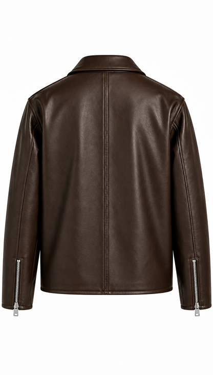 STRUCTURED FIT LEATHER JACKET
