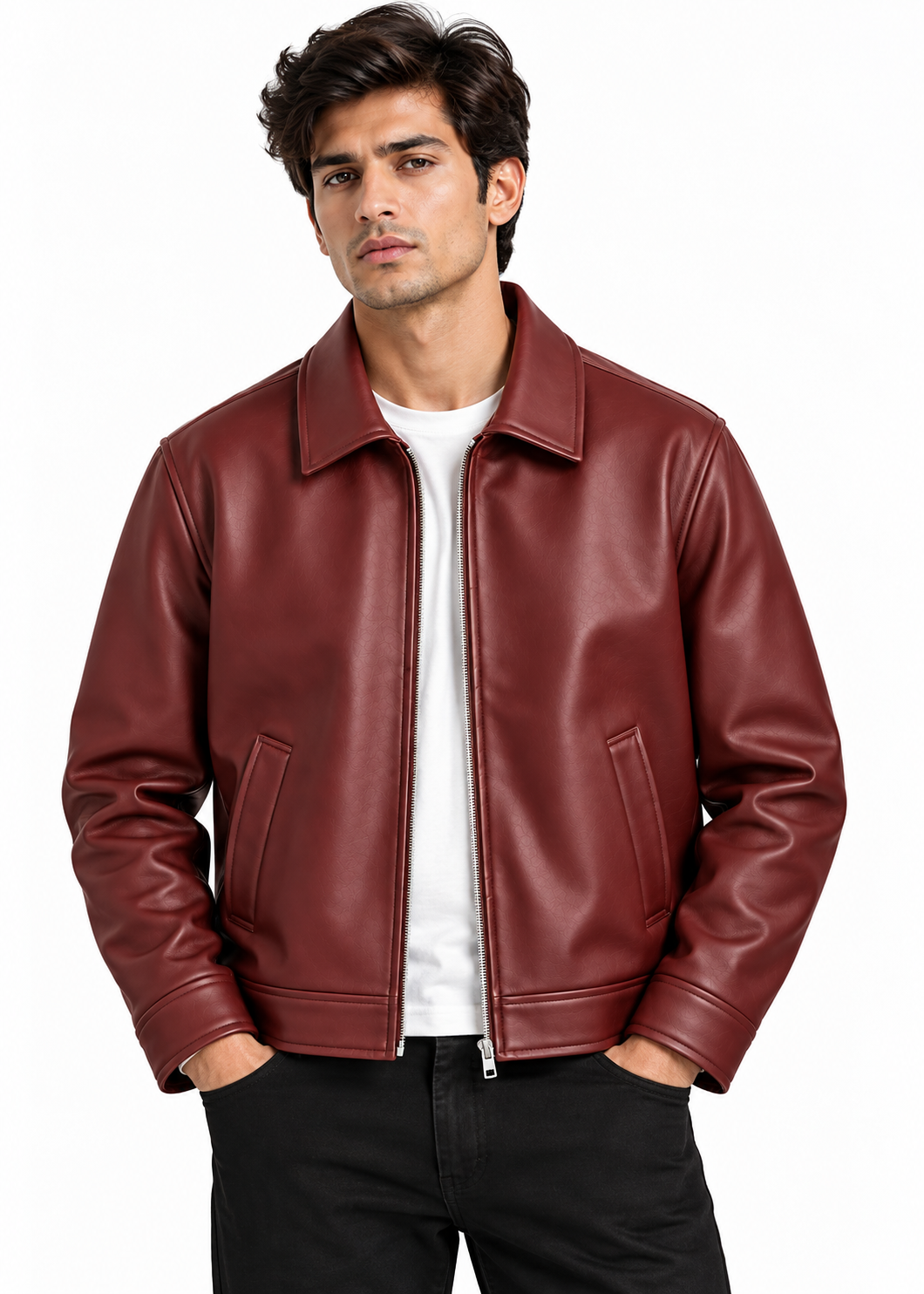 Bold Cherry Red Streetwear Jacket