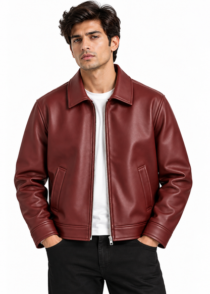 Bold Cherry Red Streetwear Jacket