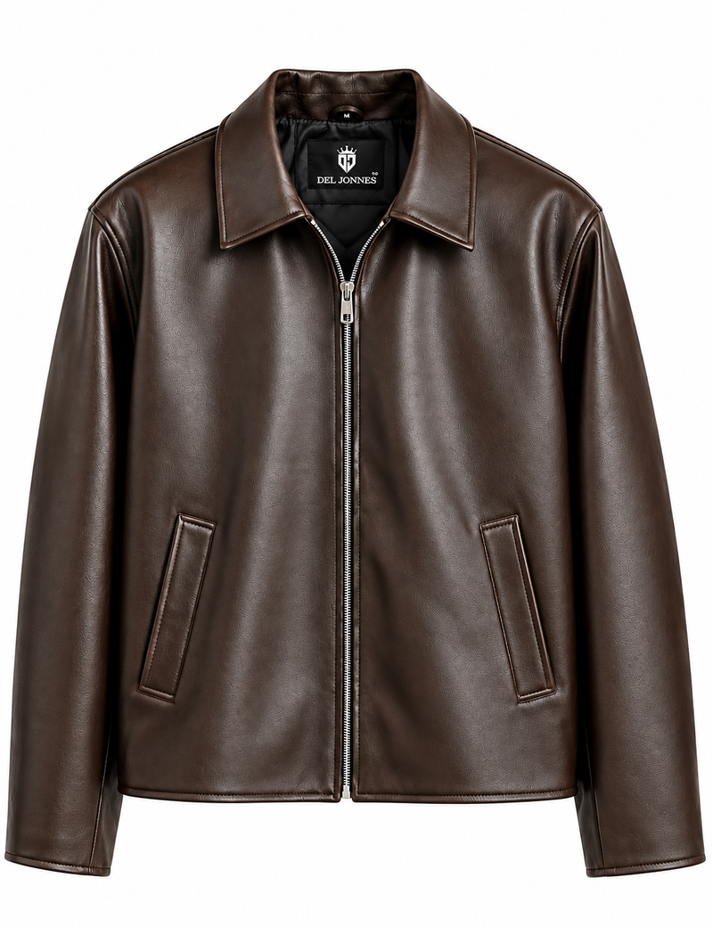 STRUCTURED FIT LEATHER JACKET