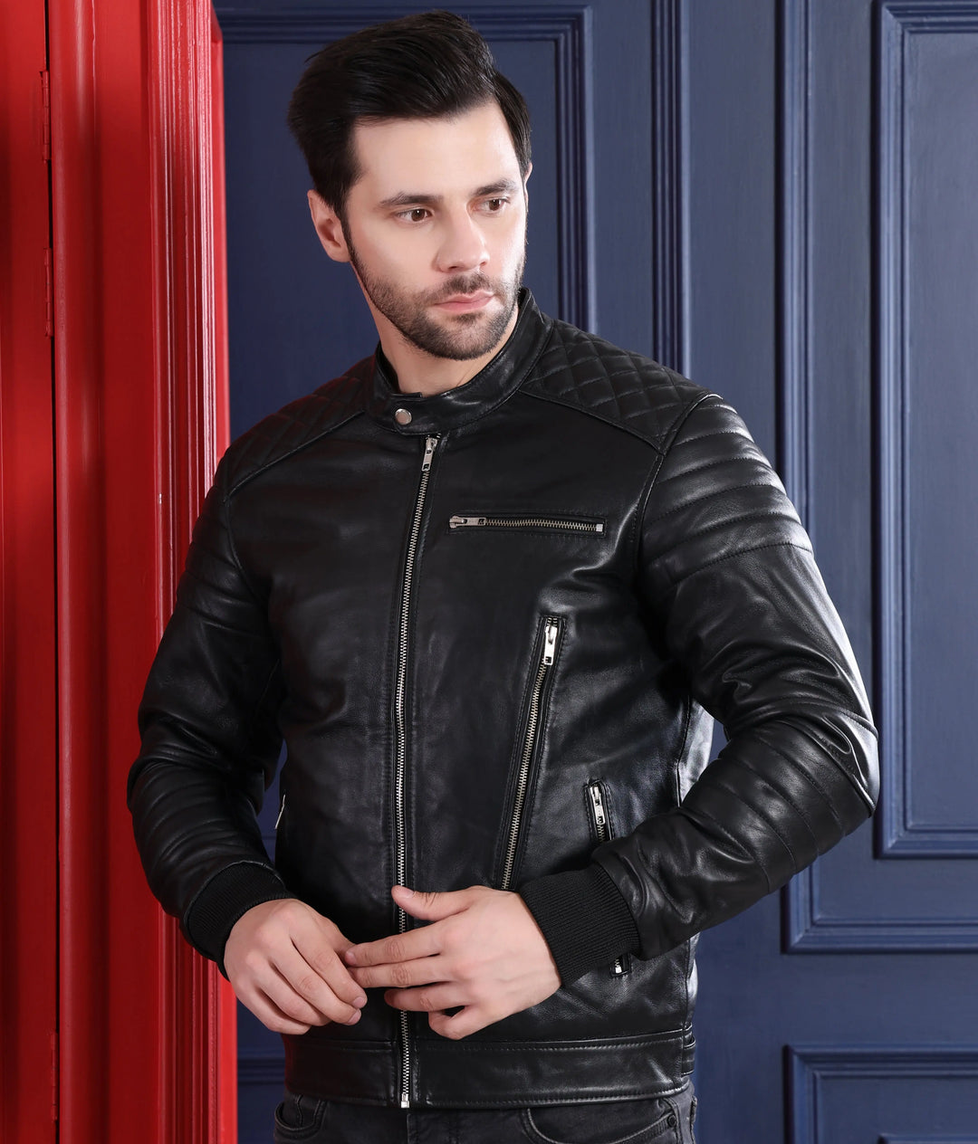 Men's Premium Tan Brown Faux Leather Hooded Bomber Jacket | Detachable Hood Zip-Up Winter Jacket | Multi-Pocket Casual Motorcycle Jacket | Regular Fit