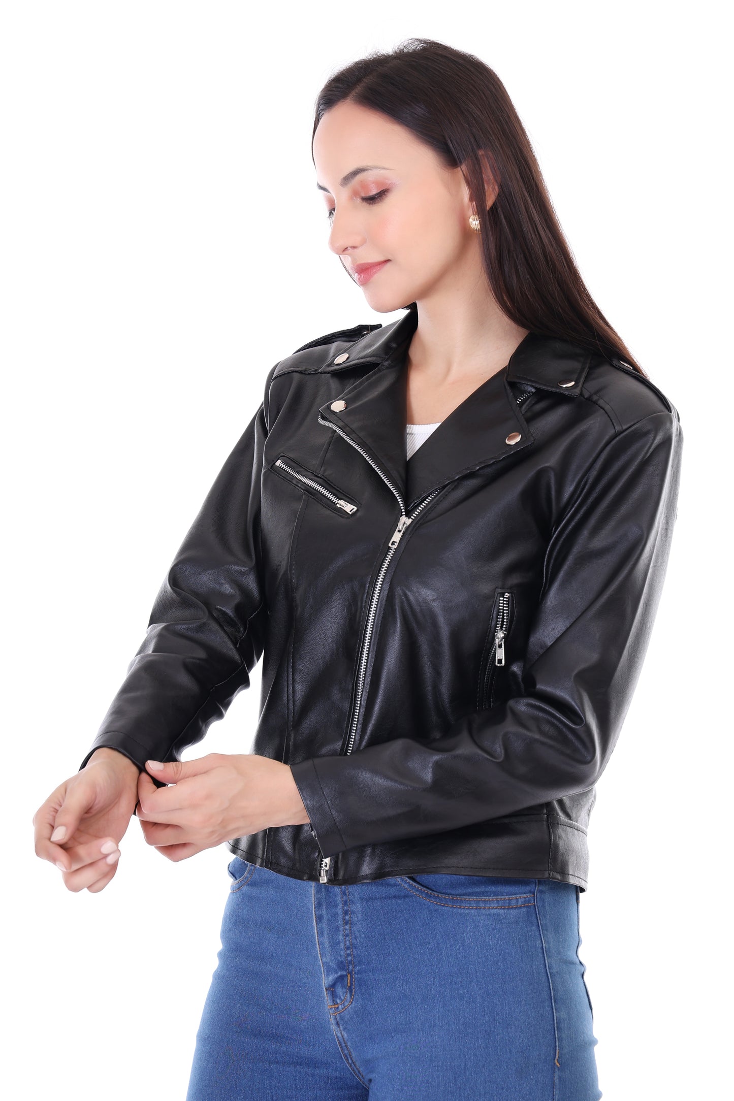 Women’s Black Biker Jacket