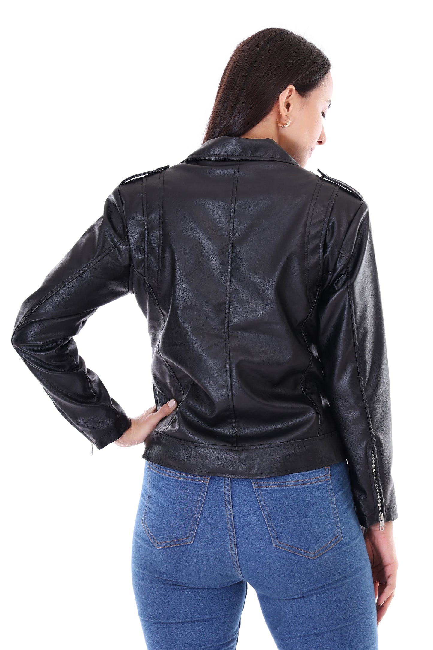 Women’s Black Biker Jacket