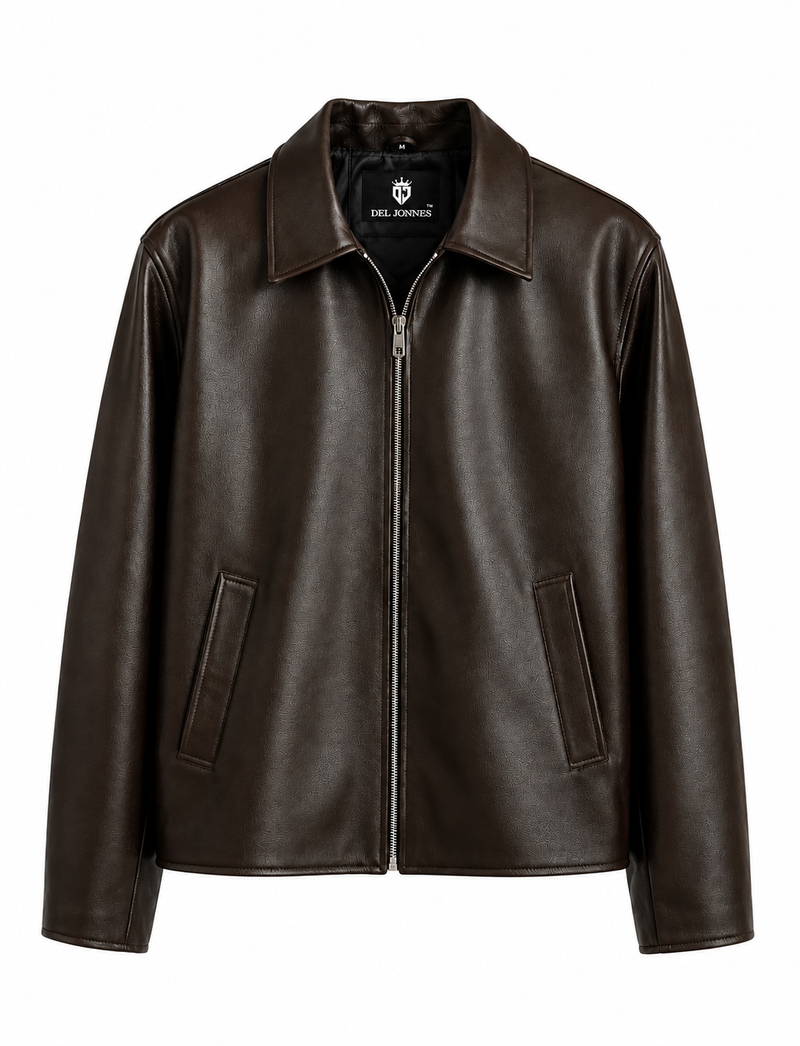 STRUCTURED FIT LEATHER JACKET