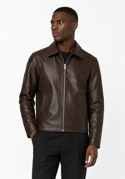 STRUCTURED FIT LEATHER JACKET