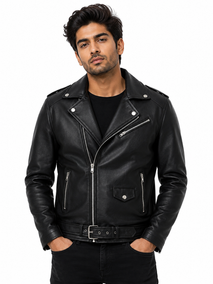 BELT BIKER JACKET
