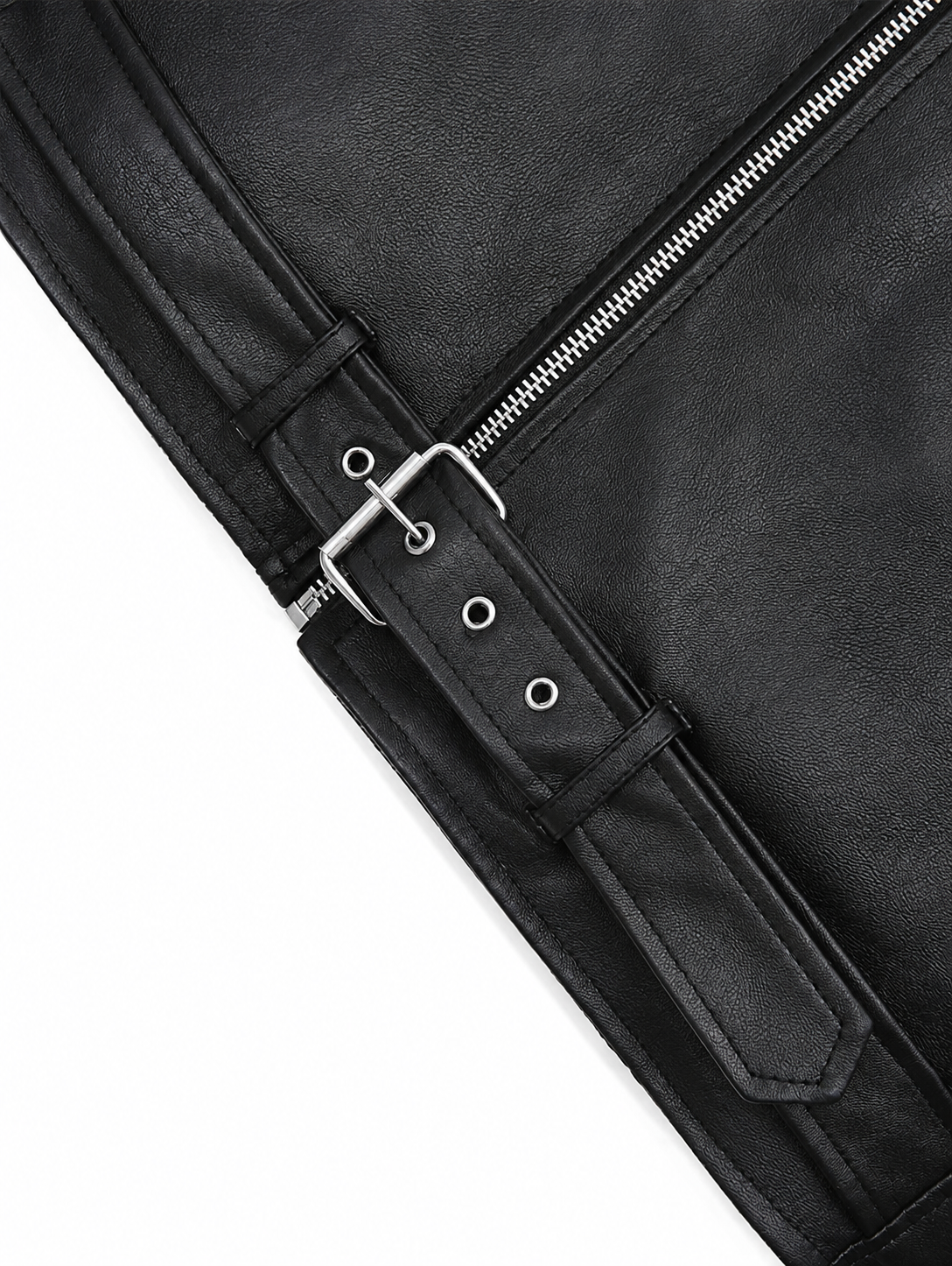 BELT BIKER JACKET
