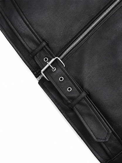 BELT BIKER JACKET